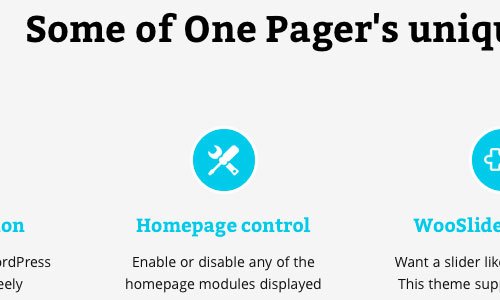 One-Pager by WooThemes