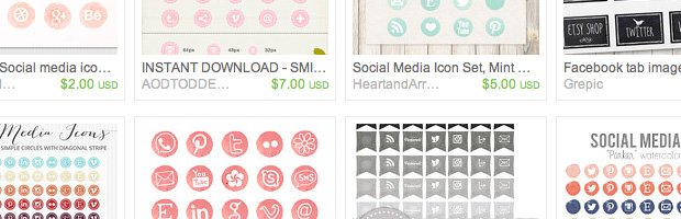 Etsy Social Media Icons
