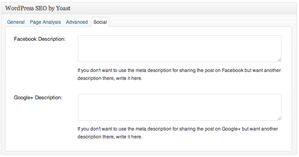 Yoast Facebook Options