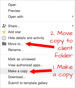 Copy and Move in Google Drive