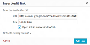 Insert Gmail Link